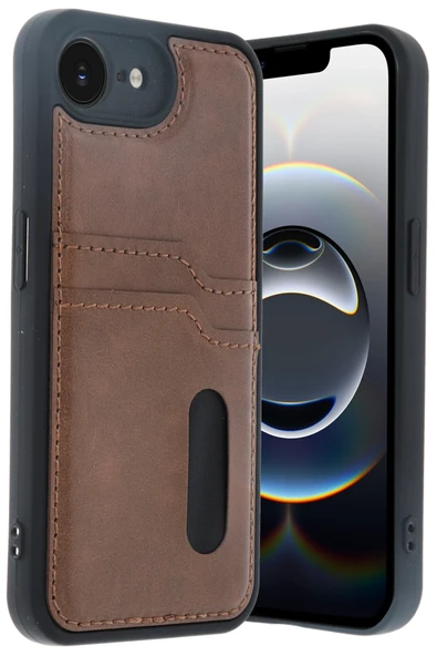 Zipax Apple iPhone 16E Kılıf Kartlıklı Silikon Kapak Azn-Sara ürün görseli 1