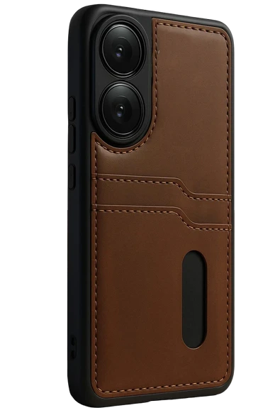 Zipax Oppo A38 Kılıf Kartlıklı Silikon Kapak Azn-Sara - Resim 3