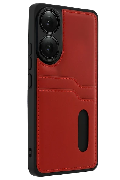 Zipax Oppo A38 Kılıf Kartlıklı Silikon Kapak Azn-Sara - Resim 3