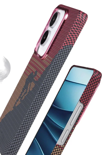 Zipax Xiaomi Redmi Note 14 Pro 4G Kılıf Kevlar Şık Görünüm Magesafe Özellikli Azn-Vga-Mgsf - Resim 2