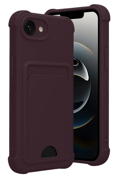 Zipax Apple iPhone 16E Kılıf Kartlıklı Soft Silikon Azn-Kelvin ürün görseli 1