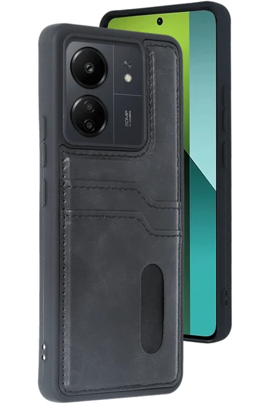 Zipax Xiaomi Redmi 13C Kılıf Kartlıklı Silikon Kapak Azn-Sara ürün görseli 1