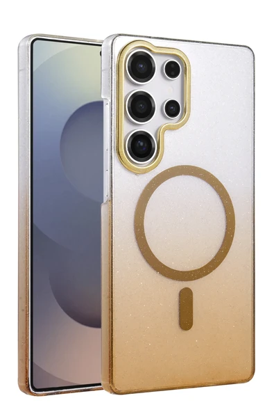 Zipax Samsung Galaxy S25 Ultra Kılıf Simli Renk Geçişli Magesafe Kapak Azn-Fiyonk ürün görseli 1