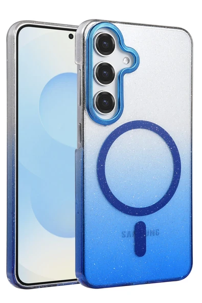 Zipax Samsung Galaxy A14 4G Kılıf Simli Renk Geçişli Magesafe Kapak Azn-Fiyonk ürün görseli 1