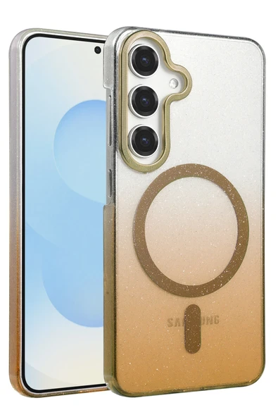 Zipax Samsung Galaxy A35 5G Kılıf Simli Renk Geçişli Magesafe Kapak Azn-Fiyonk ürün görseli 1