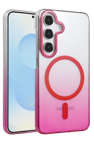 Zipax Samsung Galaxy A55 5G Kılıf Simli Renk Geçişli Magesafe Kapak Azn-Fiyonk ürün görseli 1