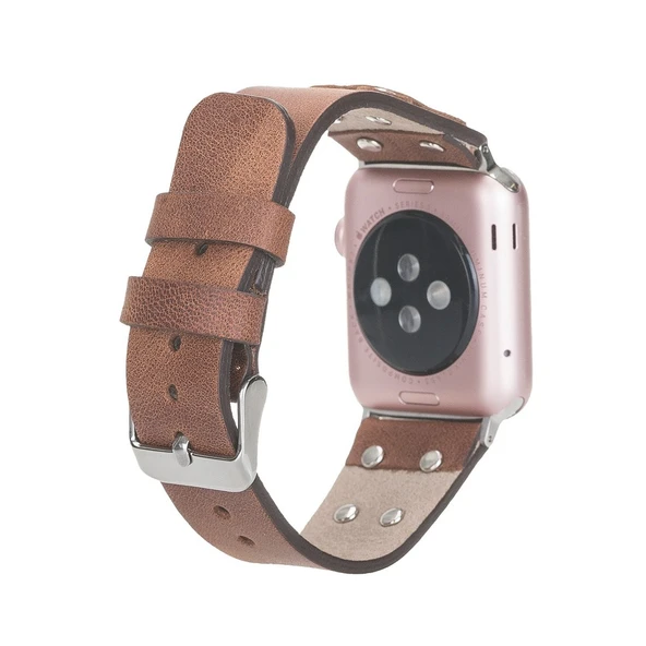 Apple Watch Uyumlu Deri Kordon Cross 42-44-45mm ST TN02 - 2
