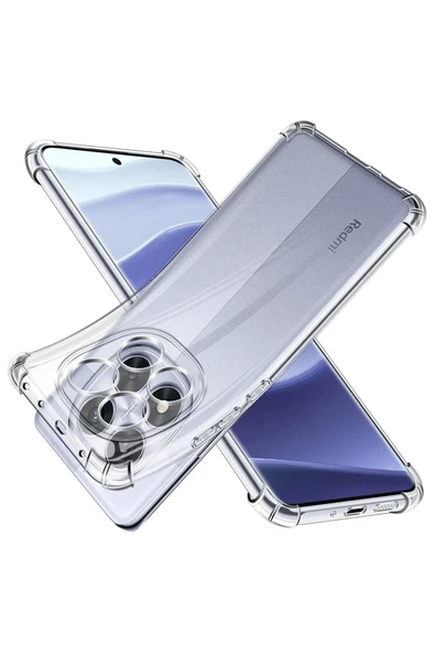 Zipax Xiaomi Redmi Note 14 Pro 5G Kılıf Şeffaf İnce Silikon Kapak Azn-Lüx ürün görseli 1