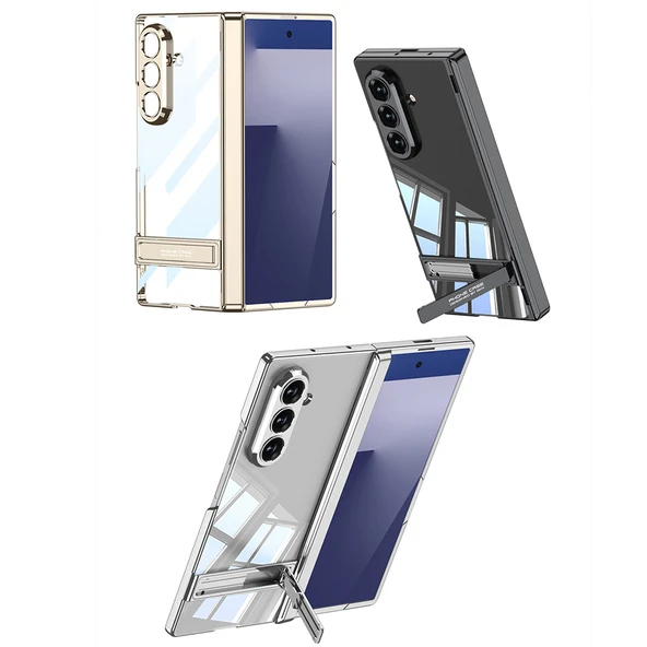 Zipax Samsung ​Galaxy Z Fold 7 Kamera Korumalı Standlı Şeffaf Zr-Lego - Resim 3
