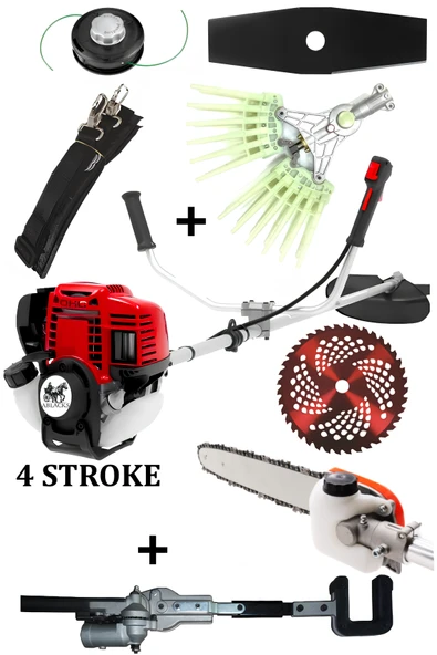 Ablacks 4 Zamanlı Profesyonel Yan Tırpan + Tırnaklı Silkeleme + Ağaç Silkeleme + Dal Budama Aparatı ürün görseli