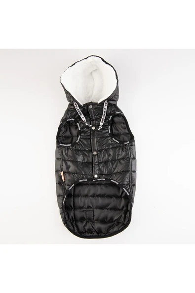 Pawstar Siyah Railway Anorak Yelek Köpek Yeleği Köpek Kıyafeti Köpek Yağmurluk - Resim 5