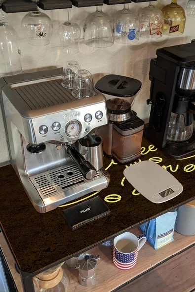 Valerine Life Barista Kahve Barı Tezgah Matı Sıvı Geçirmez XXL Büyük Boy Espresso Makinesi Pad 40x90cm 27250826 - Resim 3