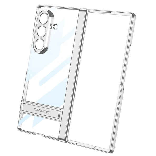 Zipax Samsung ​Galaxy Z Fold 7 Kamera Korumalı Standlı Şeffaf Zr-Lego - Resim 2