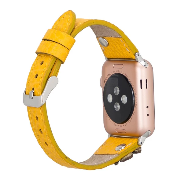 Apple Watch Uyumlu Deri Kordon Clover 42-44-45mm TR FL12 - 2
