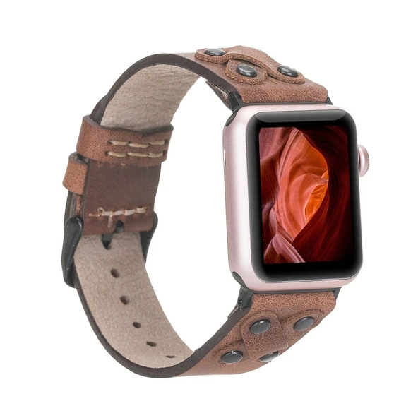 Apple Watch Uyumlu Deri Kordon Cross 42-44-45mm BT TN02 ürün görseli 1