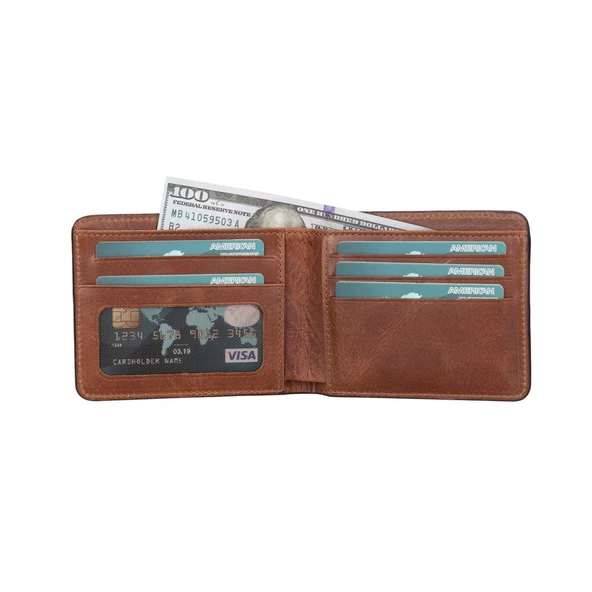 Pier Deri Erkek Cüzdan Karamel - 3