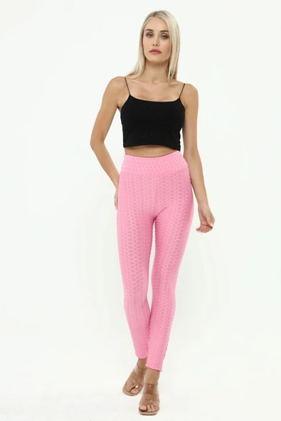 Brazil Tayt Arkası Büzgülü Pembe - 7