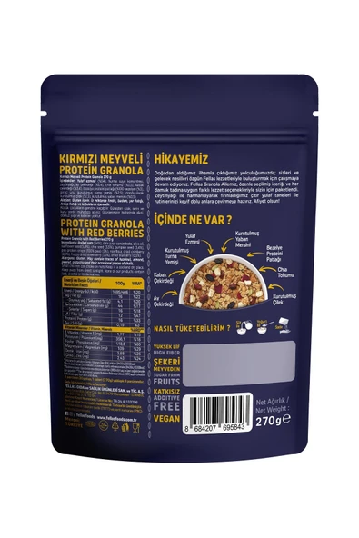 Fellas Protein Granola 2'li Mix Paket -  Hindistan Cevizi & Kakao 270g + Kırmızı Meyveli 270g - 2