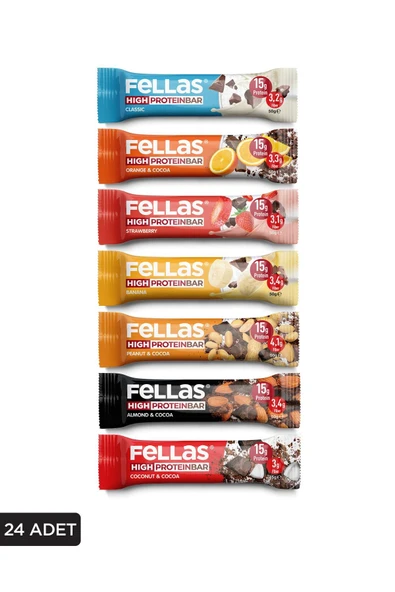 Yüksek Protein Bar Süper Karma Kutu 24 Adet (Yüksek Protein Karma 45g x 12 + Yüksek Protein Karma 45g x 12) ürün görseli