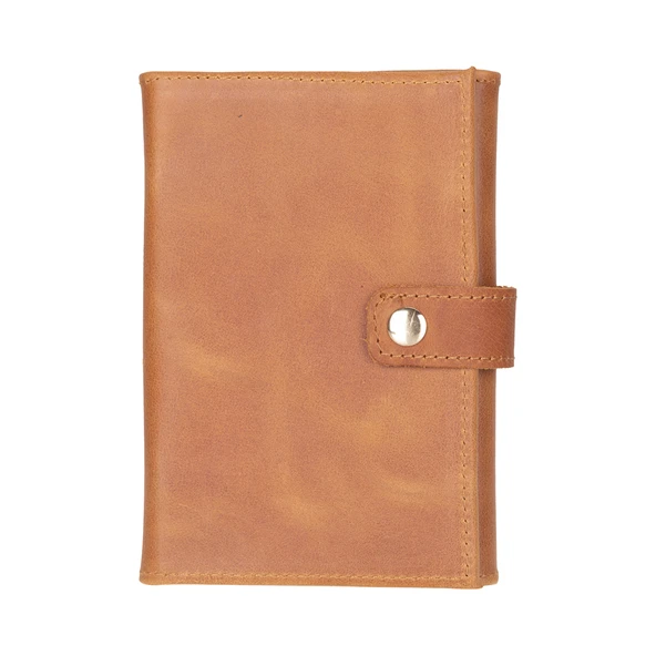 Hakiki Deri, El Yapımı, Saat Kordonu Taşıma Çantası, Tan Rengi - 5