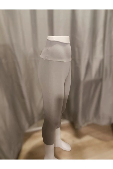 İnce Kapri Tayt Toparlayıcı Yüksel Bel Light Gri Renk - 3
