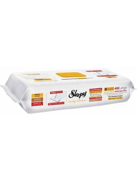 Sleepy Easy Clean Arap Sabun Katkılı Mopa Uyumlu Yer Temizlik Havlusu&Mendili 50 Yaprak - Resim 2