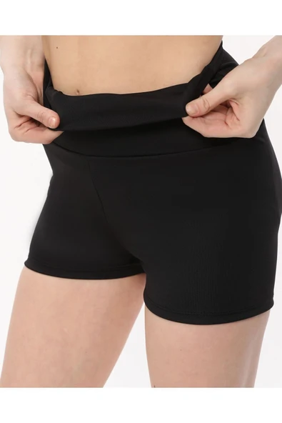 Arkası Hafif Büzgülü Şort Yüksek Bel - 7