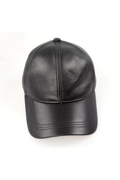 Hakiki Deri Beyzbol Kep Şapka - 6
