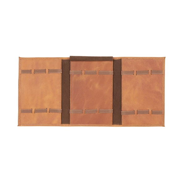 Hakiki Deri, El Yapımı, Saat Kordonu Taşıma Çantası, Tan Rengi - 2