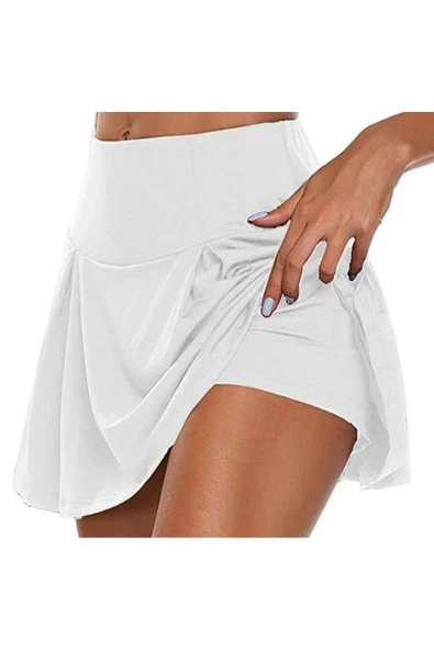 Kadın Etekli Şort Alt Giyim Yüksel Bel