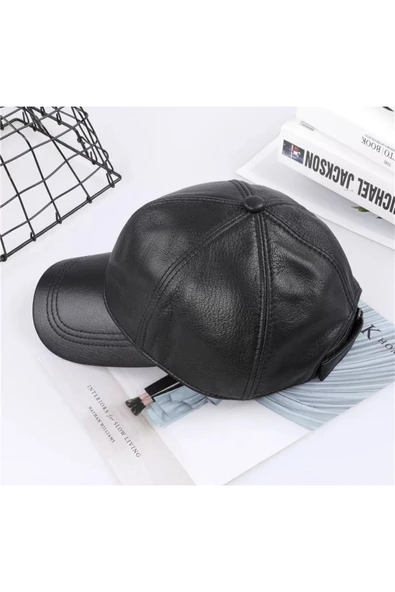 Hakiki Deri Beyzbol Kep Şapka - 3