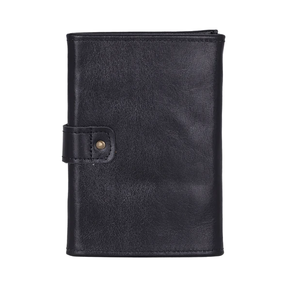 Hakiki Deri, El Yapımı, Saat Kordonu Taşıma Çantası, Kömür Siyah - 5