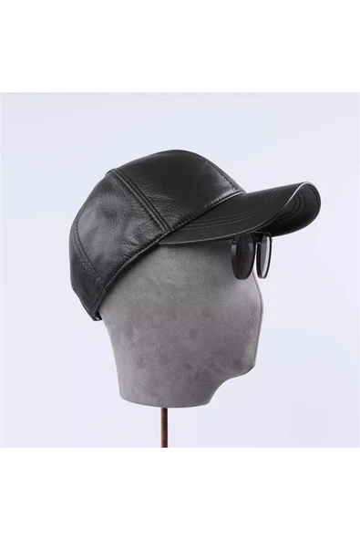 Hakiki Deri Beyzbol Kep Şapka - 2