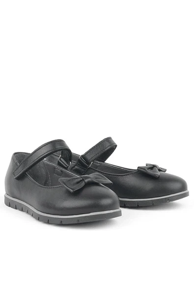 Rakerplus Hakiki Deri Siyah Kız Çocuk Babet - Resim 7