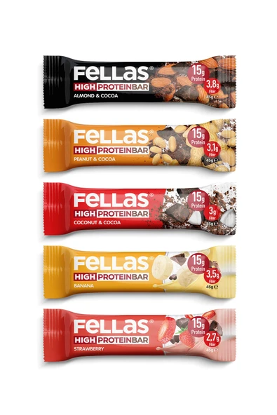Fellas Yüksek Protein Bar Deneme Paketi x 5 Adet - Resim 2