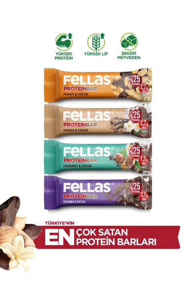 Fellas Protein Bar Deneme Paketi x 4 Adet - 1