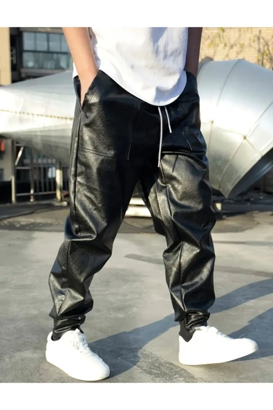 Hakiki Deri Pantolon Rahat Kesim - 2