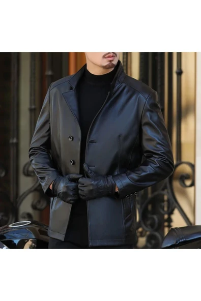 Dana derisi Ceket tarzı mont hakiki deri ürün görseli