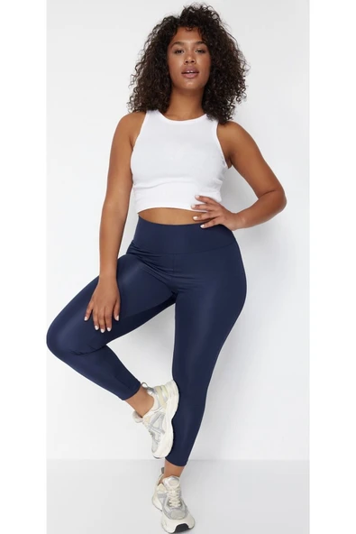 İnce Tayt Toparlayıcı Yüksel Bel Lacivert Renk - 5