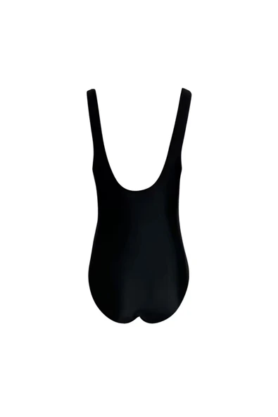 Kare yaka toparlayıcı siyah kadın mayo - 4