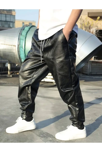 Hakiki Deri Pantolon Rahat Kesim - 6