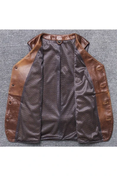 Hakiki deri taba kovboy yelek - 2