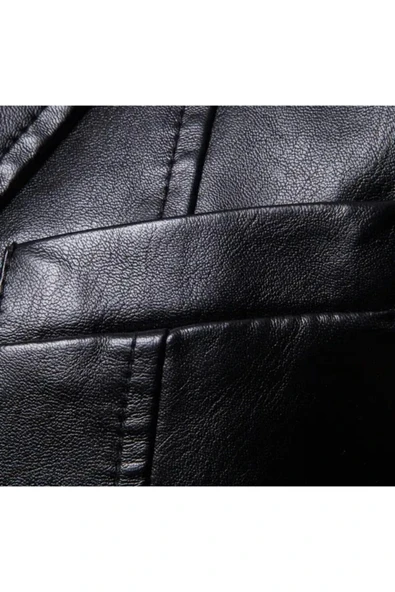 Hakiki deri Klasik ceket kruvaze çift düğmeli - 4