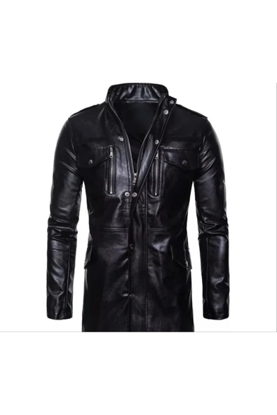 Hakiki kuzu derisi Uzun mont pardesü tarzı kesim - 4