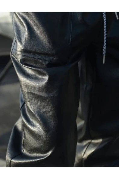 Hakiki Deri Pantolon Rahat Kesim - 5