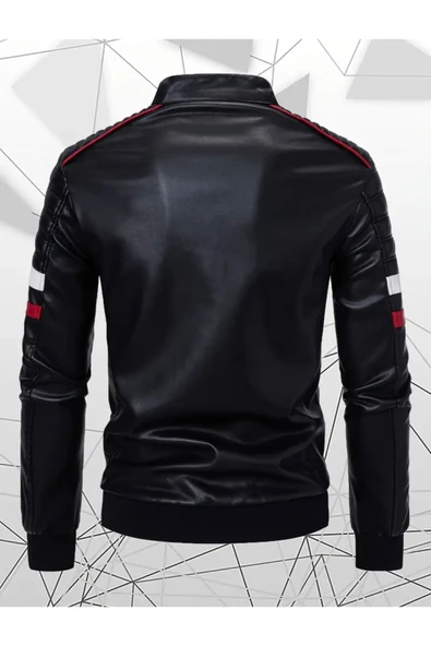 Renk Blok Tanımlı Spor Hakiki Deri Mont - 2