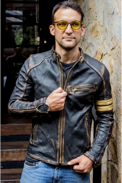 Prof Model Eskitme Model Hakiki Kuzu Derisi Spor Ceket - 3