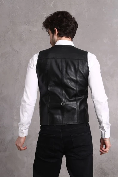 Hakiki Deri Yelek - 3