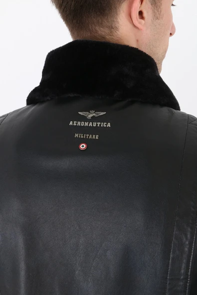 Pilot mont hakiki deri erkek siyah renk - Resim 5