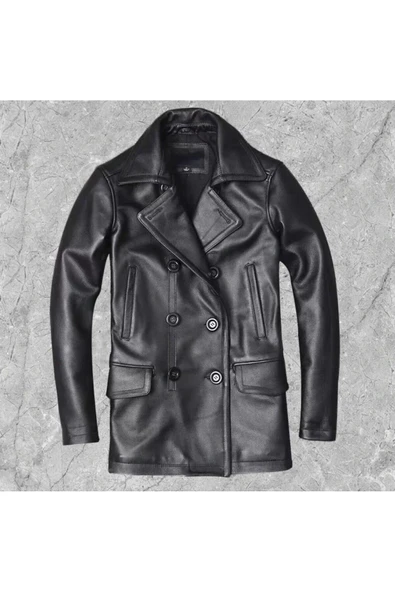 Di Caprio Model Hakiki Kuzu Derisi Uzun Mont Kaban - Resim 2